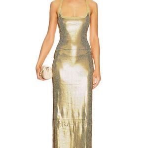 Auteur Harlow T-Bar Dress In Pastel Yellow